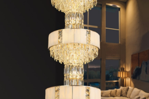 Đèn thả thông tầng phòng khách 