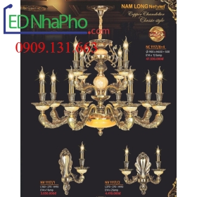 ĐÈN CHÙM CỔ ĐIỂN NC 1117/8+4