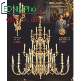 ĐÈN CHÙM CỔ ĐIỂN NC 820/24+24+12+6