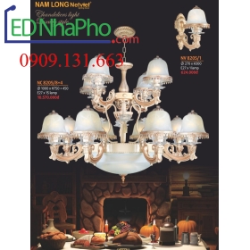 ĐÈN CHÙM TÂN CỔ ĐIỂN NC 8205/8+4