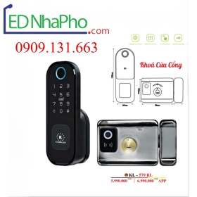 Khóa cửa cổng vân tay ngoài trời KL579BL