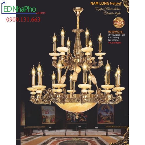 ĐÈN CHÙM CỔ ĐIỂN NC 030/12+6