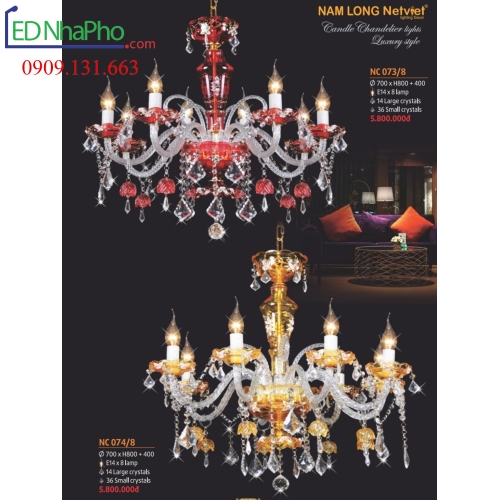ĐÈN CHÙM TÂN CỔ ĐIỂN NC 073/8