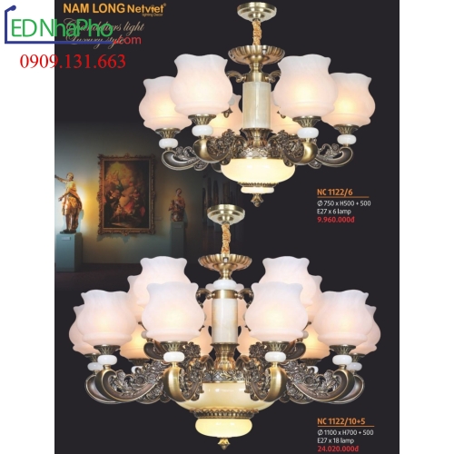 ĐÈN CHÙM TÂN CỔ ĐIỂN NC 1122/6