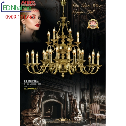 ĐÈN CHÙM CỔ ĐIỂN CĐ 1180/24+6