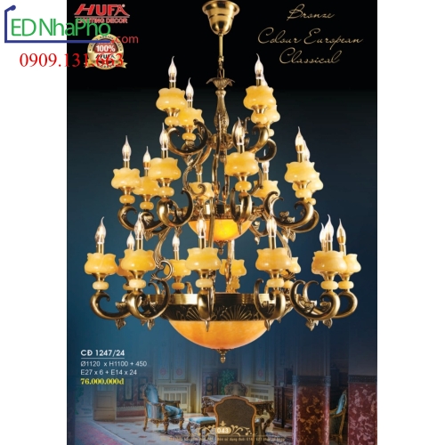 ĐÈN CHÙM CỔ ĐIỂN CĐ 1247/24