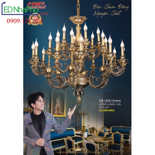 ĐÈN CHÙM CỔ ĐIỂN CĐ 1275/12+6+6