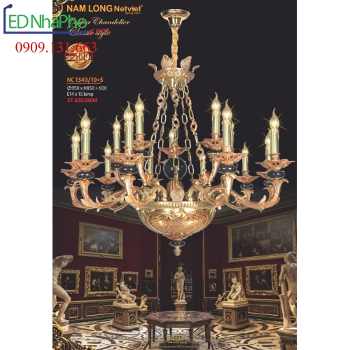 ĐÈN CHÙM CỔ ĐIỂN NC 1340/10+5