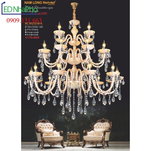 ĐÈN CHÙM TÂN CỔ ĐIỂN NC 141/12+8+4