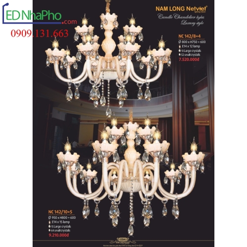 ĐÈN CHÙM TÂN CỔ ĐIỂN NC 142/8+4
