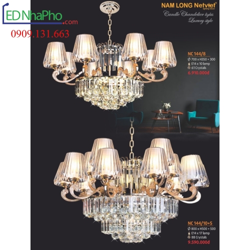 ĐÈN CHÙM TÂN CỔ ĐIỂN NC 144/8