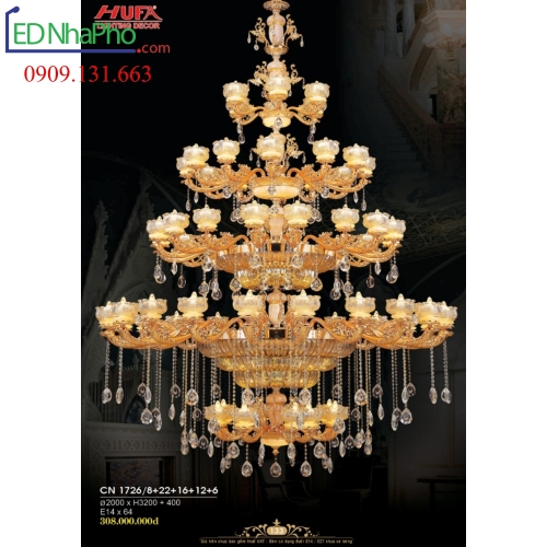 ĐÈN CHÙM CỔ ĐIỂN CN 1726/8+22+16+12+6