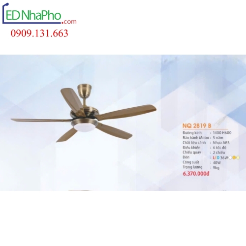 Quạt trần Nam Long NQ 2819B