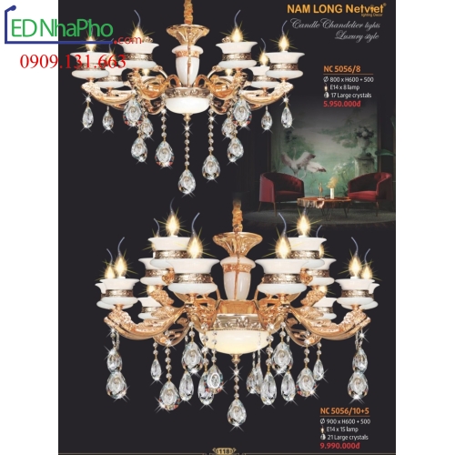 ĐÈN CHÙM TÂN CỔ ĐIỂN NC 5056/8