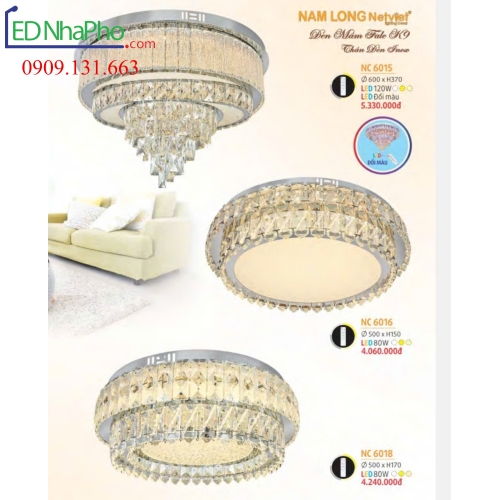 Đèn trần phòng khách 
