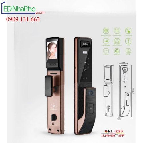 Khóa cửa nhôm vân tay KL-828F