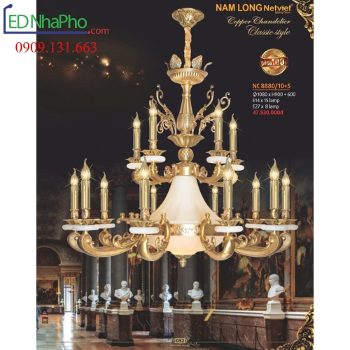 ĐÈN CHÙM CỔ ĐIỂN NC 8880/12+6+6