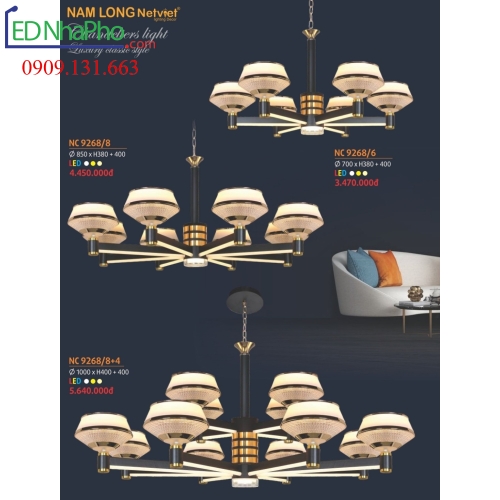 ĐÈN CHÙM TÂN CỔ ĐIỂN NC 9268/8