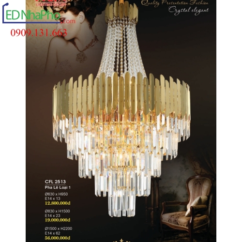 ĐÈN CHÙM PHA LÊ PHÒNG KHÁCH CFL2513