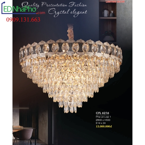 ĐÈN CHÙM PHA LÊ PHÒNG KHÁCH CFL6216