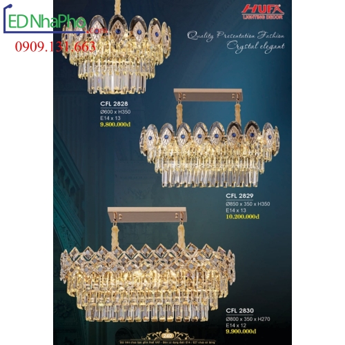 ĐÈN CHÙM PHA LÊ PHÒNG KHÁCH CFL2829/CFL2830