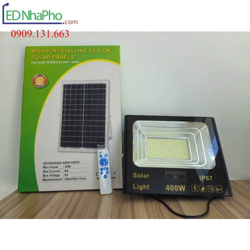 Đèn pha năng lượng mặt trời 400w trong nhà
